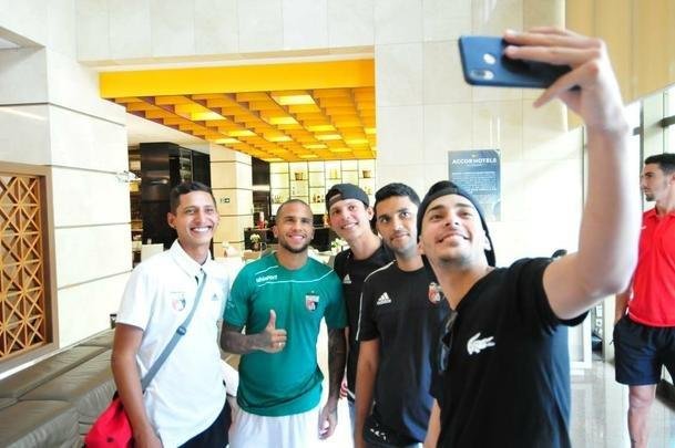 Grupo do Deportivo Lara conversou com a imprensa nesta tera