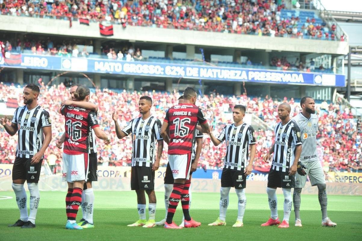 Fotos da final da Supercopa do Brasil, na Arena Pantanal, em Cuiab, entre Atltico e Flamengo