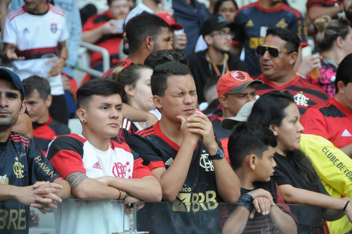 Torcida do Flamengo na partida contra o Atltico, no Mineiro, em Belo Horizonte, em jogo pelo Campeonato Brasileiro