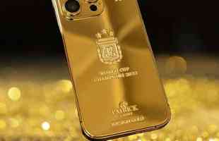 Iphones foram banhados a ouro pela Idesign Gold, a pedido de Lionel Messi