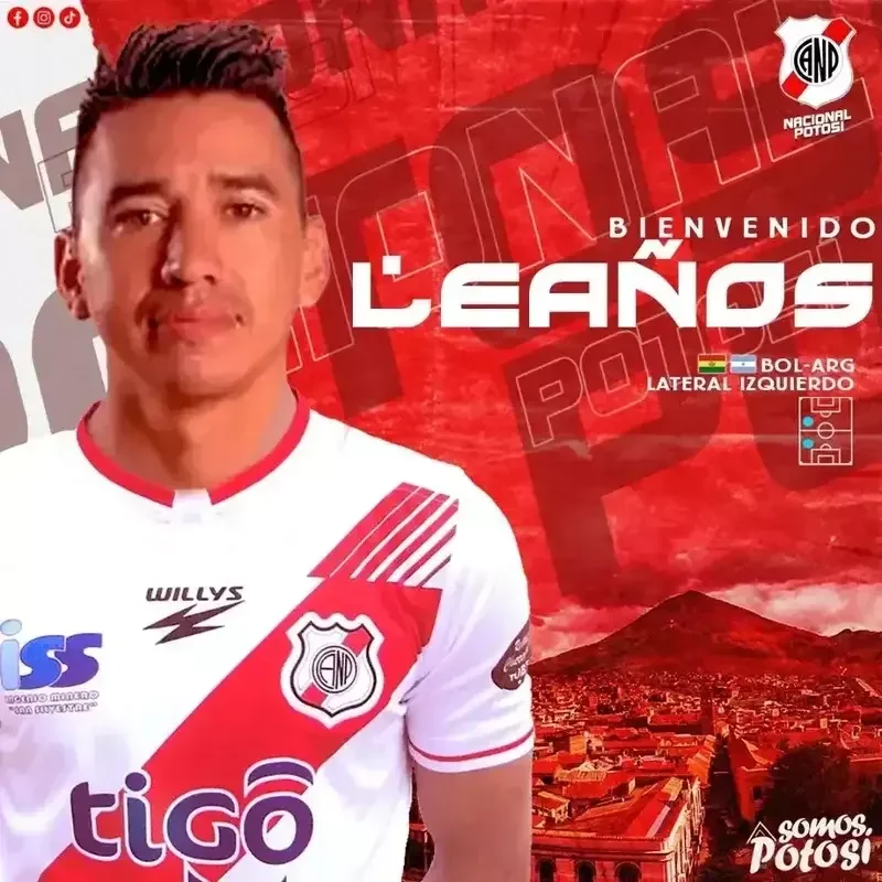 Nacional Potos (Bolvia) anunciou o lateral-esquerdo Heber Leaos