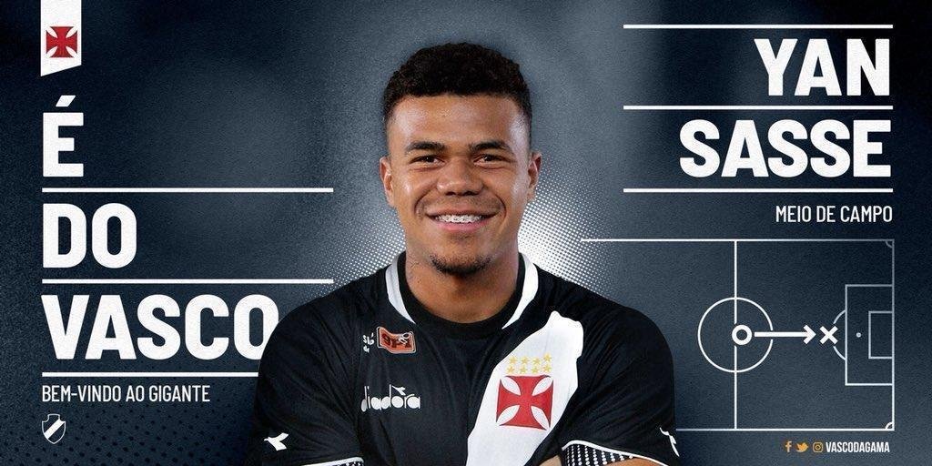 O Vasco anunciou a contratao do meia Yan Sasse