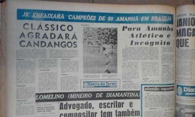 Em 1960, ano de fundação de Brasília, o então presidente Juscelino Kubitschek convidou os dois clubes para um amistoso no acanhado Estádio Israel Pinheiro, com campo de terra, para celebrar a 'paz' entre os rivais, que haviam rompido em 1958. O único clássico fora de Minas em território brasileiro terminou com empate por 2 a 2. O jornal Estado de Minas registrou o fato inédito.