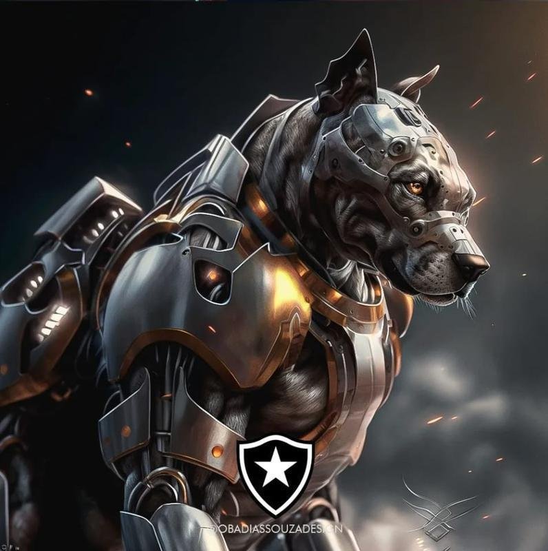Cachorro, do Botafogo, repaginado com IA 