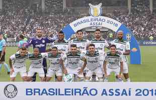 2018 - Palmeiras encerrou a 19ª rodada em 6° lugar, com 33 pontos, a oito de distância do líder São Paulo
