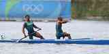 Dupla brasileira conquistou a medalha de prata em prova disputada na Loga Rodrigo de Freitas, neste sbado