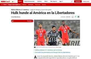 Marca Colmbia: 'Hulk afunda o Amrica na Copa Libertadores'