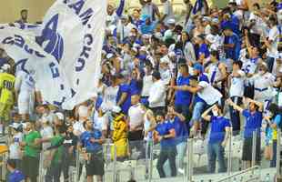 Na volta ao Mineiro, torcida fez festa com a vitria do Cruzeiro por 1 a 0 sobre o Confiana. No fim da partida, jogadores agradeceram o apoio dos cruzeirenses.