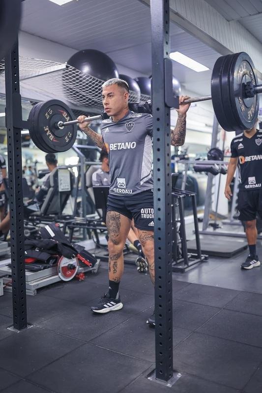 Treino do Atltico na Cidade do Galo, na manh desta tera-feira (11/10).