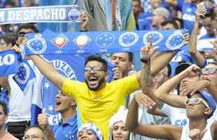 Torcida do Cruzeiro no clssico contra o Atltico, no Mineiro, pela final do Mineiro (Juarez Rodrigues/EM/D. A Press)
