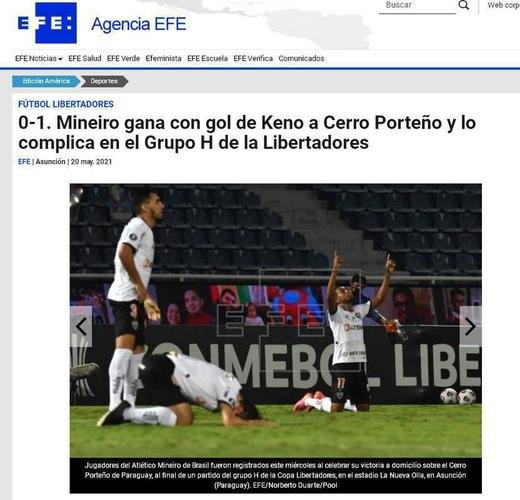EFE - 'Atlético ganhou com gol de Keno e complicou o Cerro'