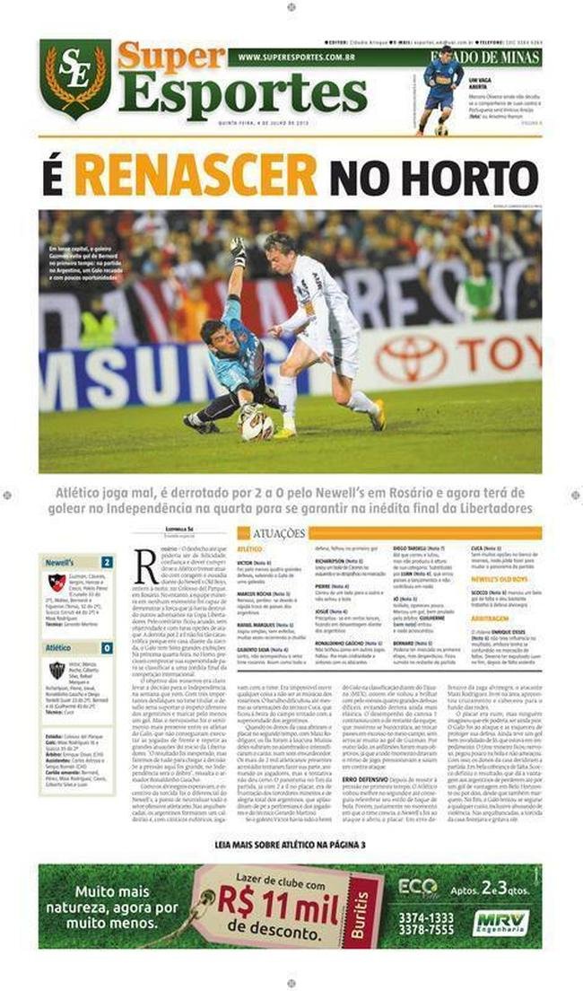 Newell's-ARG 2 x 0 Atl�tico, ida da semifinal, (03/07), Est�dio Marcelo Bielsa