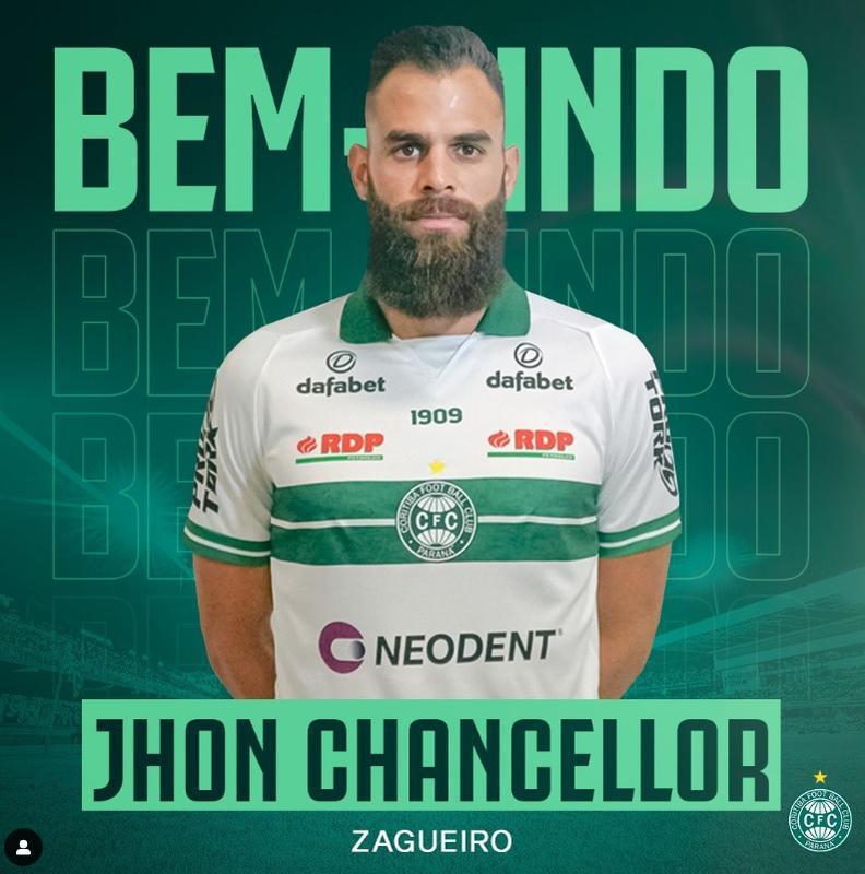 Coritiba contratou o zagueiro Jhon Chancellor
