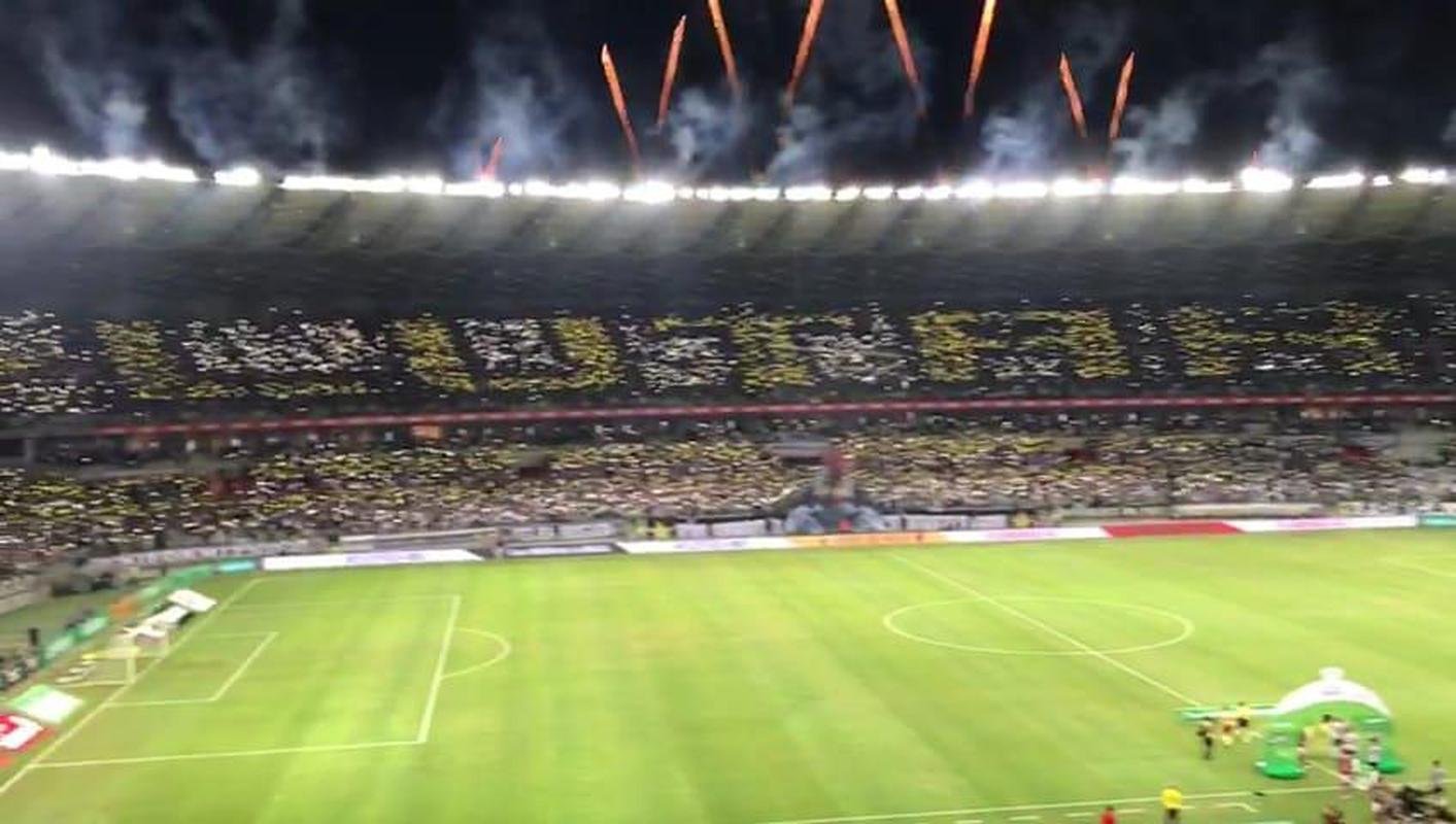 Mosaico da torcida do Atltico na partida contra o Flamengo pela Copa do Brasil