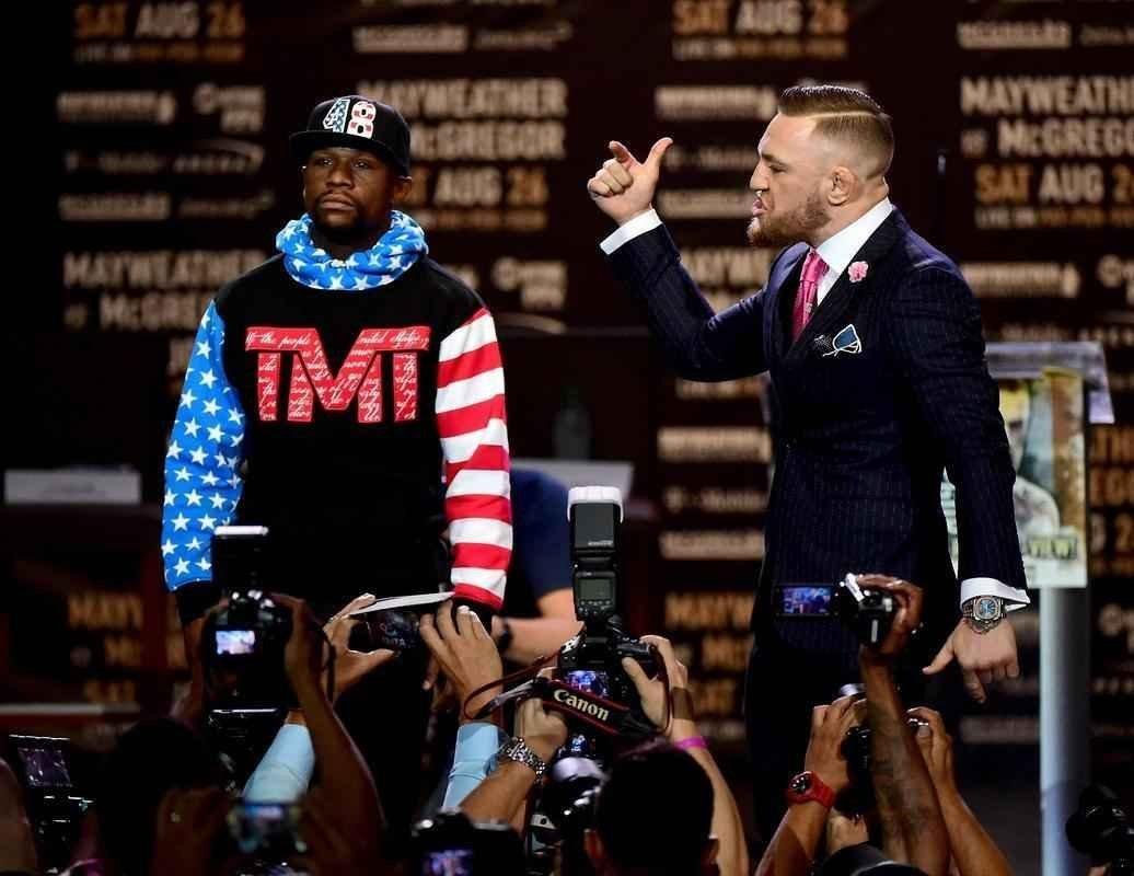 Imagens da abertura da turn com Mayweather e McGregor, em Los Angeles