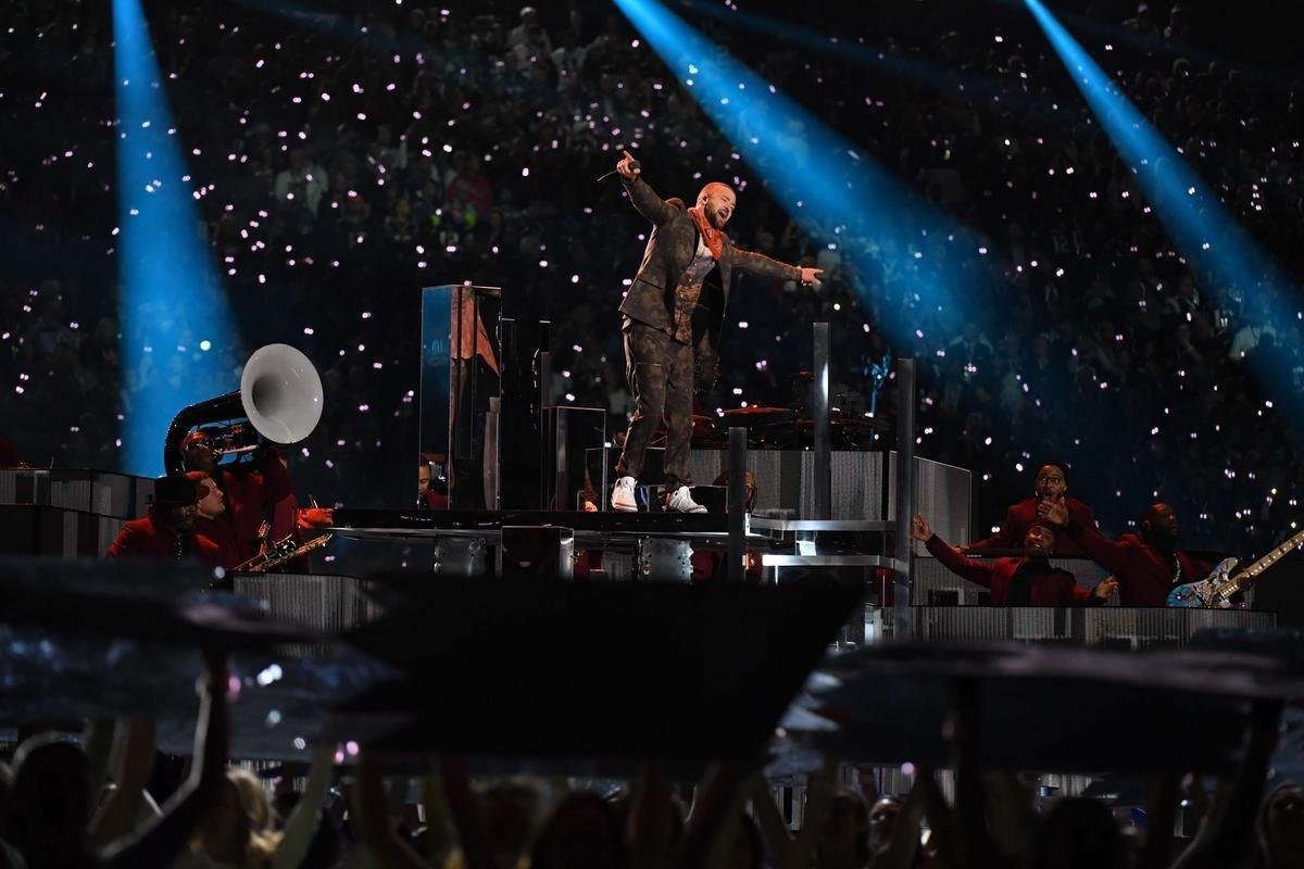 Show do intervalo do Super Bowl LII, em Minneapolis, teve apresentao de Justin Timberlake