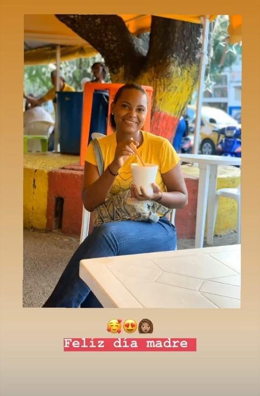 Dylan Borrero, meia do Atltico, postou uma foto da me