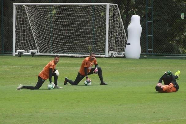 Treino do Atltico em preparao para o jogo de sbado, no Maracan