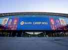 Barcelona coloca imagem de Lewandowski na fachada do Camp Nou