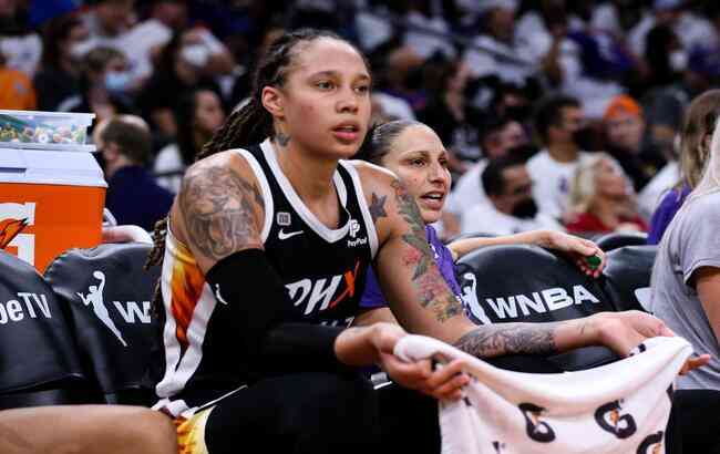 Brittney Griner durante partida do Phoenix Mercury pela WNBA