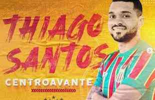 O Sampaio Corra anunciou a contratao do atacante Thiago Santos, que estava na Ferroviria-SP