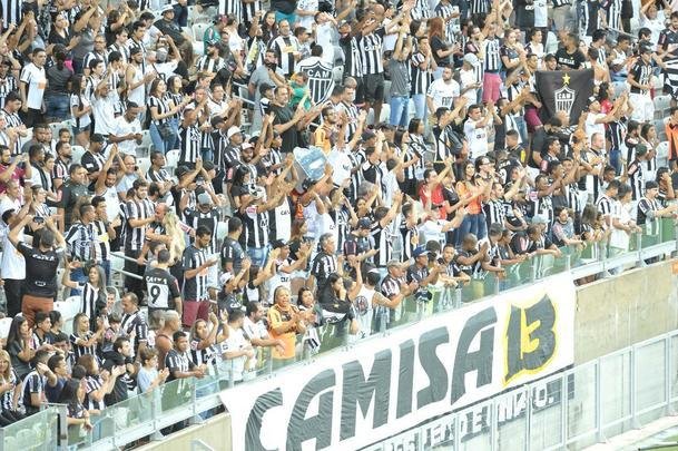 Fotos da torcida do Atltico no Mineiro, na partida contra o Cerro Porteo, pela Copa Libertadores