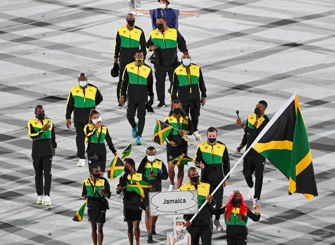 Imagens da cerimnia de abertura dos Jogos Olmpicos de 2020, no Estdio Olmpico de Tquio