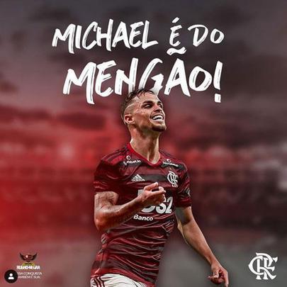 O Flamengo anunciou a contratao do atacante Michael, que estava no Gois