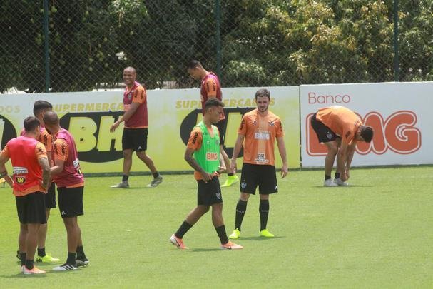 Treino do Atltico em preparao para o jogo de sbado, no Maracan
