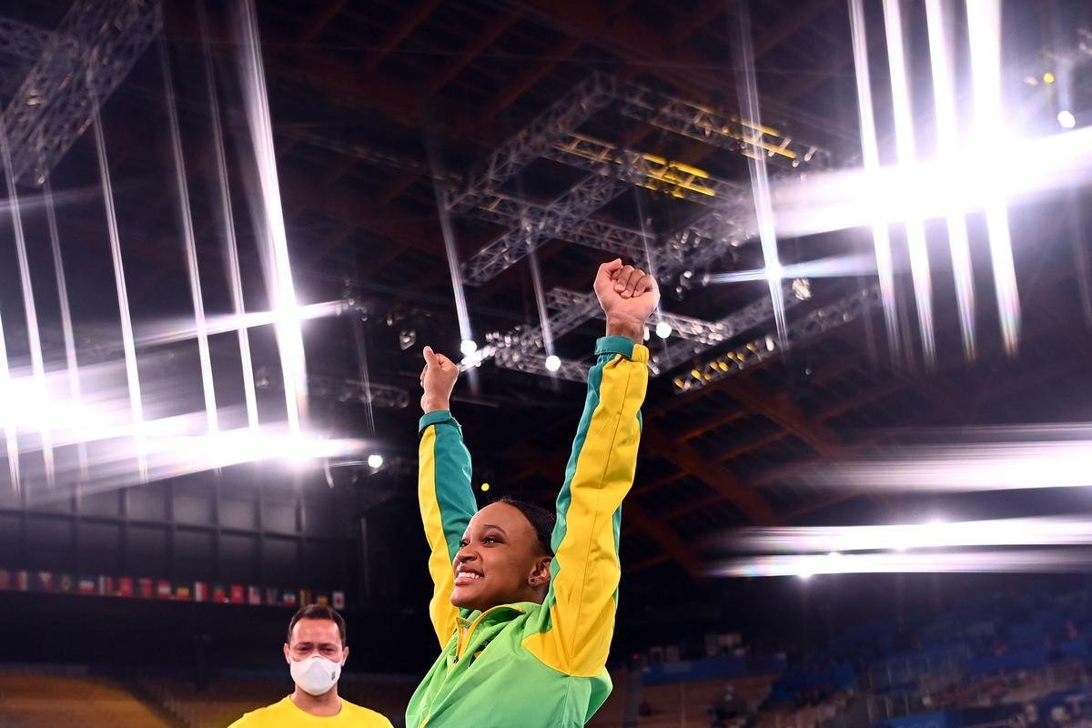 Rebeca Andrade conquistou a medalha de ouro no salto