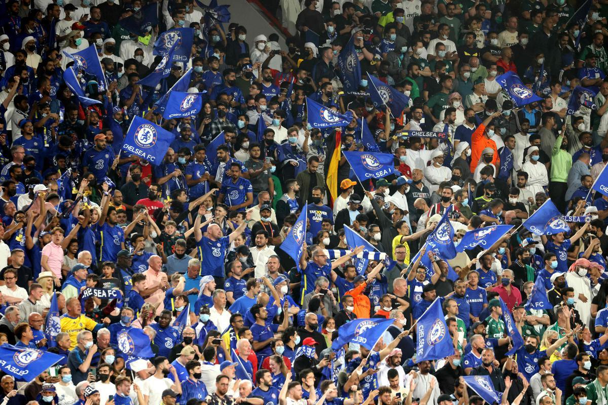 Festa dos jogadores do Chelsea com a conquista do Mundial de Clubes sobre o Palmeiras em Abu Dhabi, nos Emirados rabes Unidos