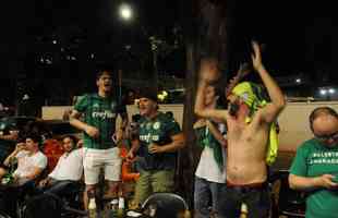 Torcedores do Palmeiras vibraram com a classificao  final da Libertadores aps empate com Atltico no Mineiro