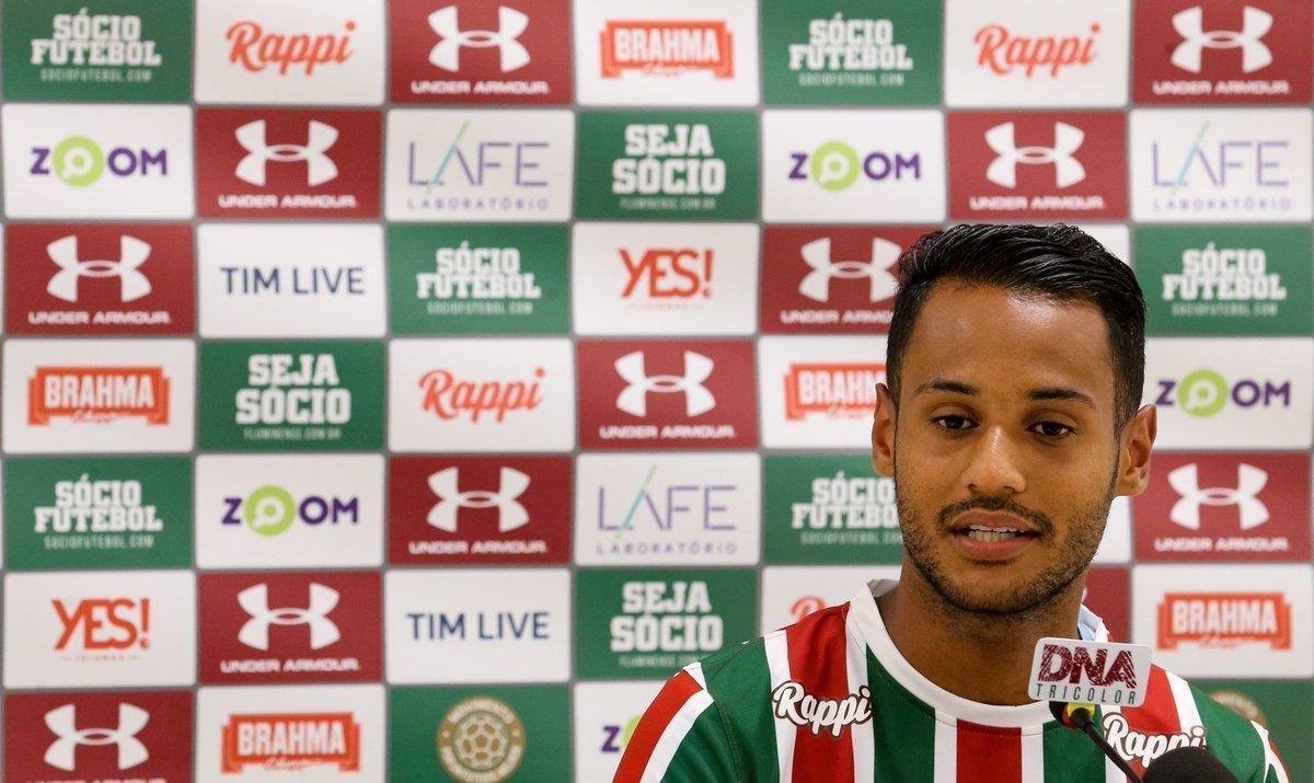 O atacante Mateus Gonalves, de 24 anos, foi anunciado pelo Fluminense  