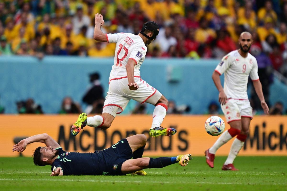 Fotos do jogo entre Tunsia e Austrlia, no Estdio Al Janoub, pela segunda rodada do Grupo D da Copa do Mundo do Catar