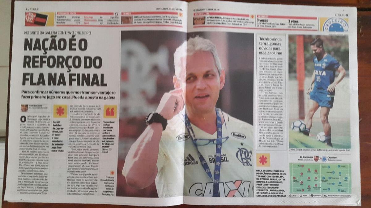Flamengo e Cruzeiro disputam, nesta quinta-feira, primeiros 90 minutos da deciso