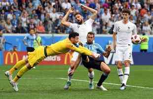 Veja imagens do duelo entre Uruguai e Frana em Nizhny Novgorod, nesta sexta, valendo vaga na semifinal do Mundial