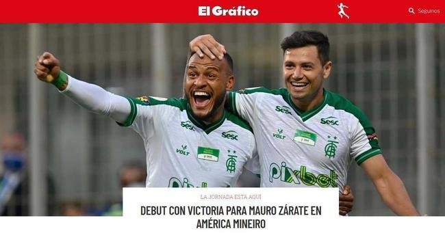 Revista 'El Grfico' destacou a vitria e a assistncia na estreia de Zrate