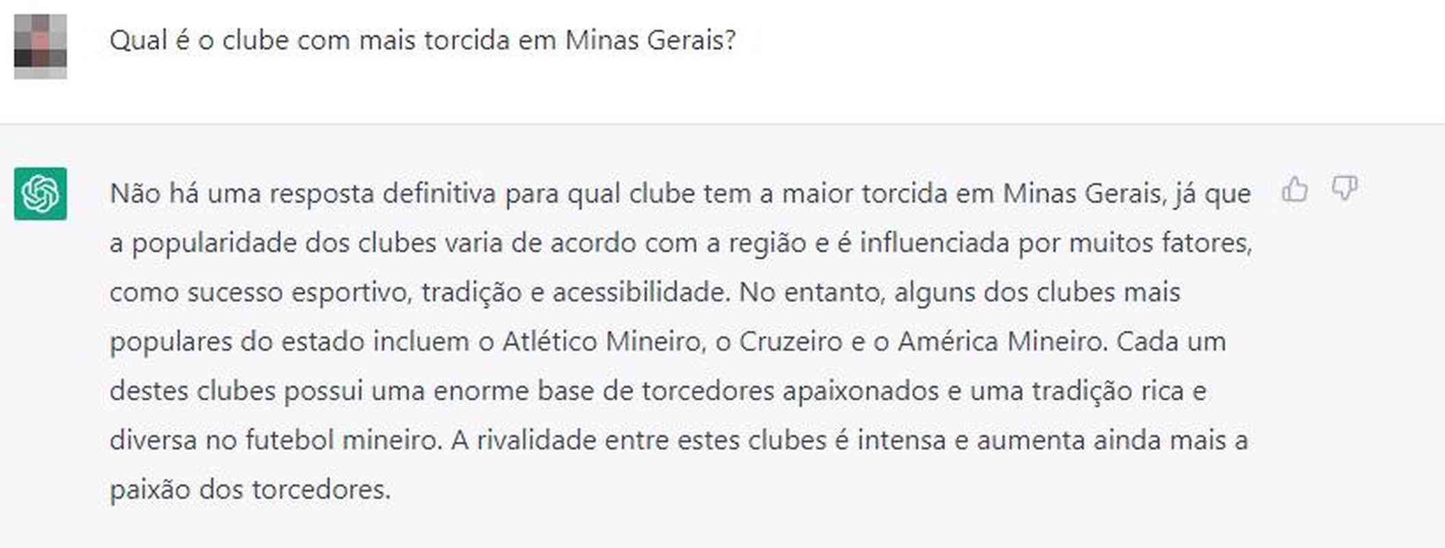 Bastante popular nas redes sociais, inteligncia artificial ChatGPT respondeu perguntas sobre o clssico mineiro entre Cruzeiro e Atltico