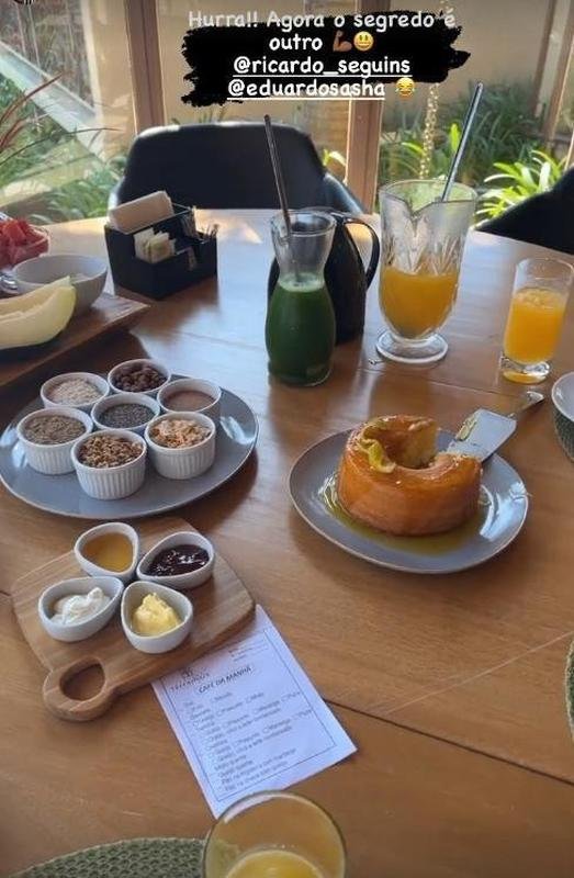 Mariano marcou Sasha em postagem sobre a viagem