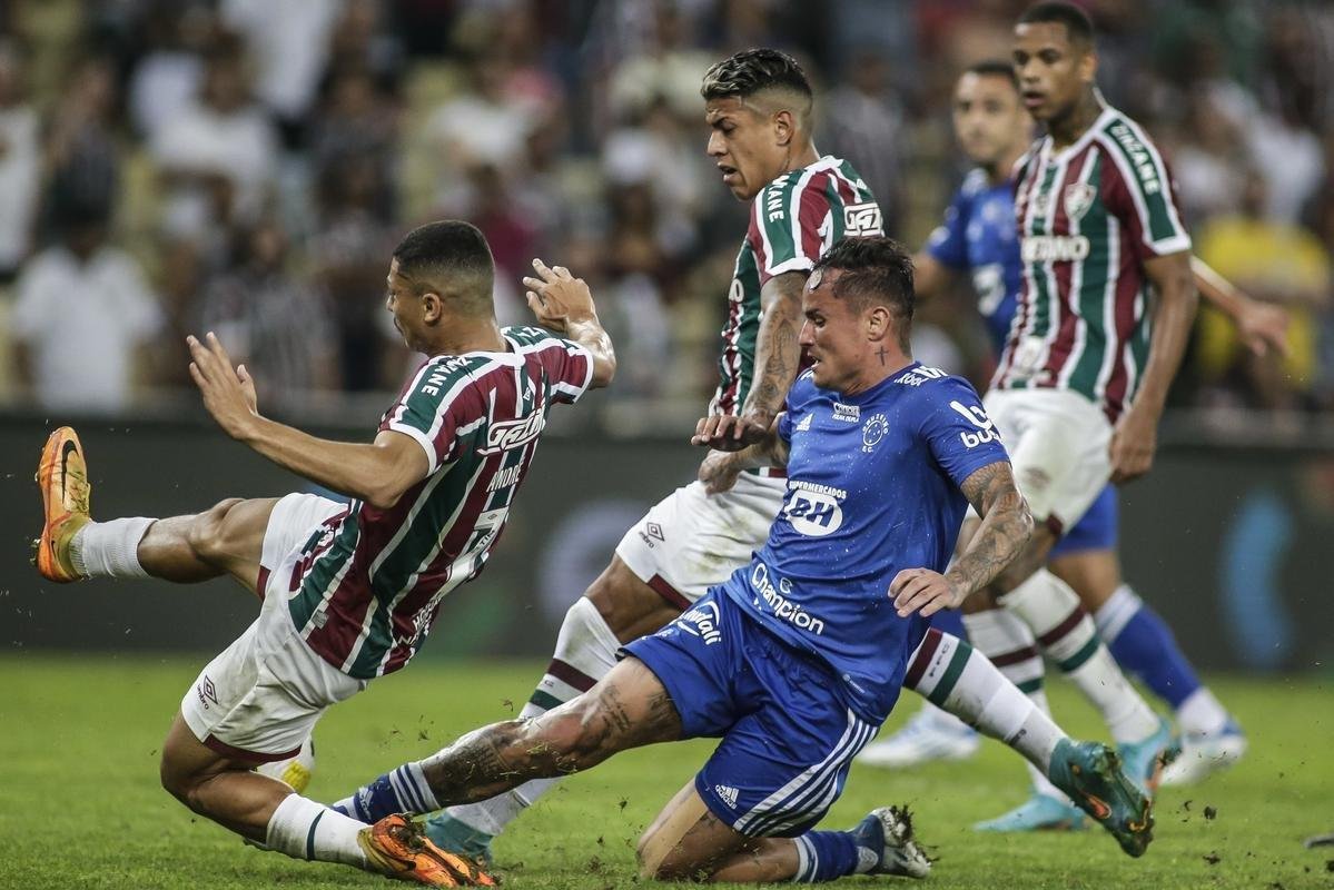 Fotos do jogo de ida das oitavas de final da Copa do Brasil, entre Fluminense e Cruzeiro, no Maracan, no Rio de Janeiro