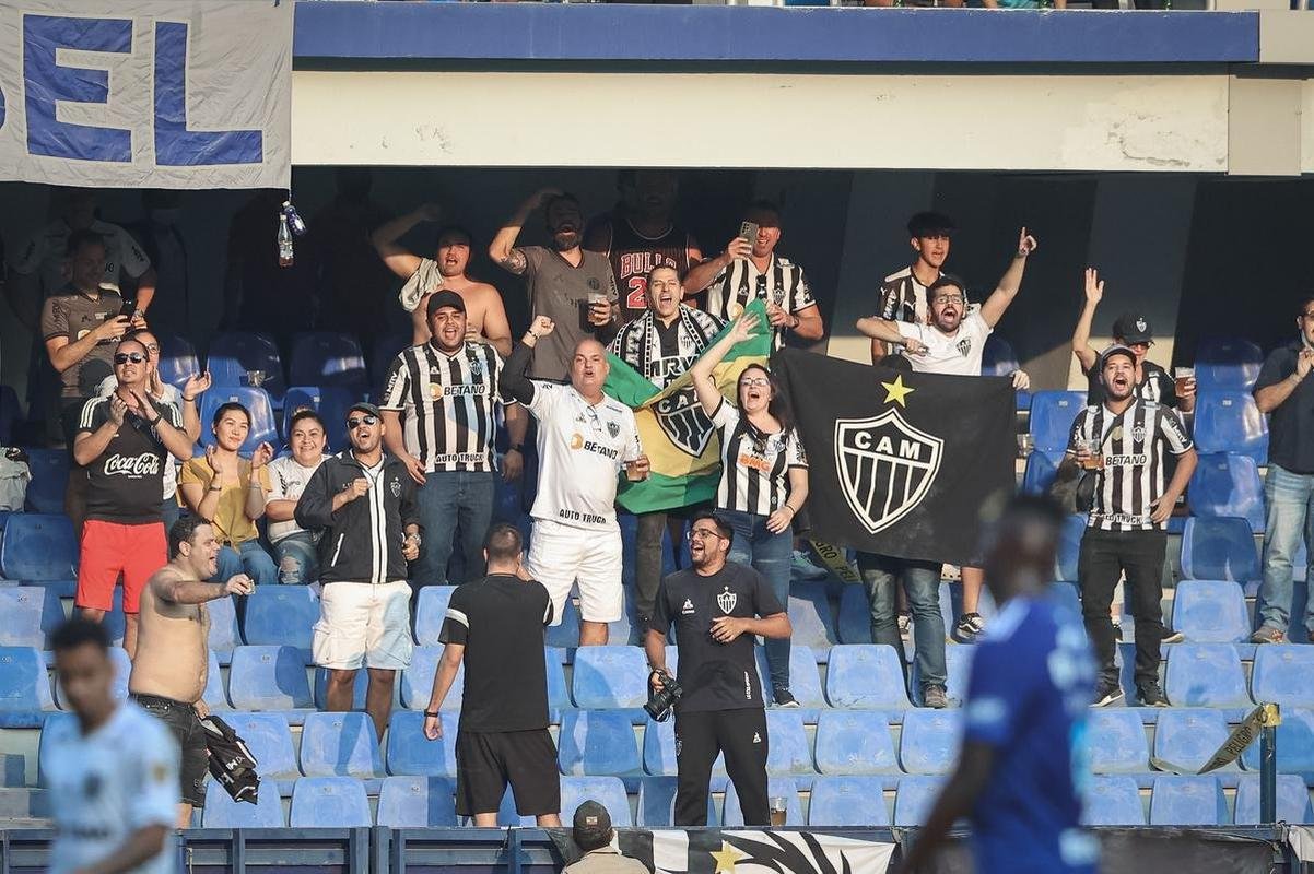 Fotos do jogo de ida das oitavas de final da Copa Libertadores, entre Emelec e Atltico, no estdio George Capwell, em Guayaquil, no Equador