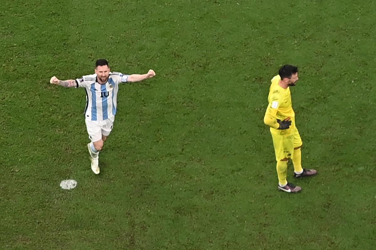 Na prorrogao, Messi fez mais um e recolocou a Argentina na frente da Frana: 3 a 2