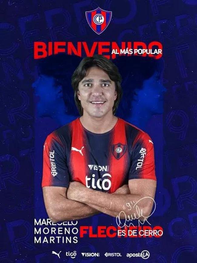 Em 2021, o atacante Marcelo Moreno jogou 22 partidas pelo Cruzeiro e marcou seis gols. Nesta temporada, ele ser o camisa 9 do Cerro Porteo, do Paraguai.