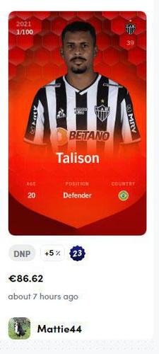 Talison - 86,62 euros (R$ 551,61) pela carta rara