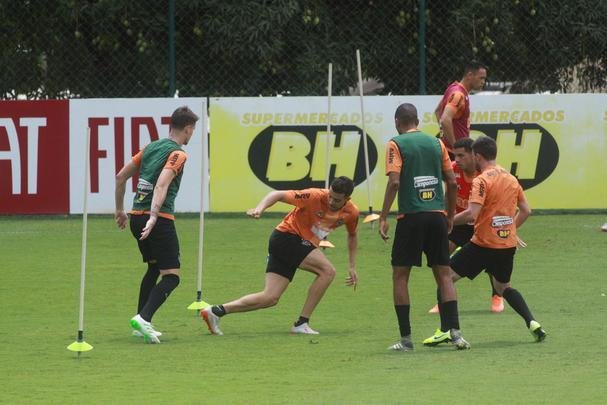 Treino do Atltico em preparao para o jogo de sbado, no Maracan