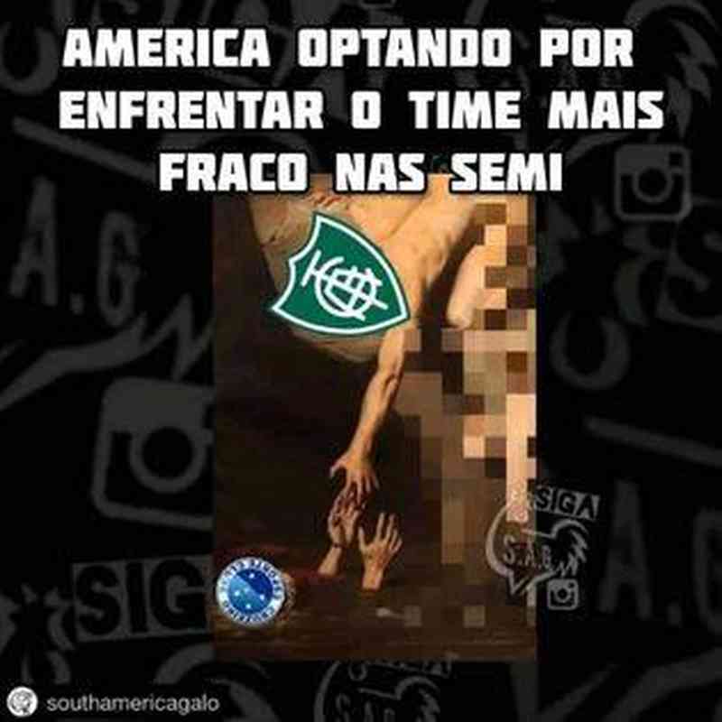 Memes da derrota do Cruzeiro para o Amrica no jogo de ida da semifinal do Campeonato Mineiro