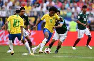 Imagens da partida entre Brasil e Mxico