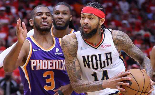 Brandon Ingram foi o cestinha do jogo 4 entre Pelicans e Suns, com 30 pontos