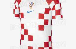 A provvel camisa I da Crocia para Copa do Mundo foi desenvolvida pela Nike e divulgada de forma antecipada pelo portal Esvaphane