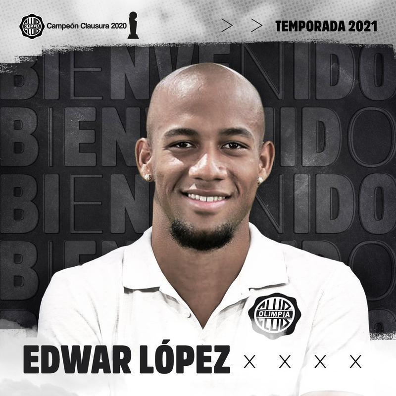 Edwar López, atacante (Olimpia, do Paraguai)